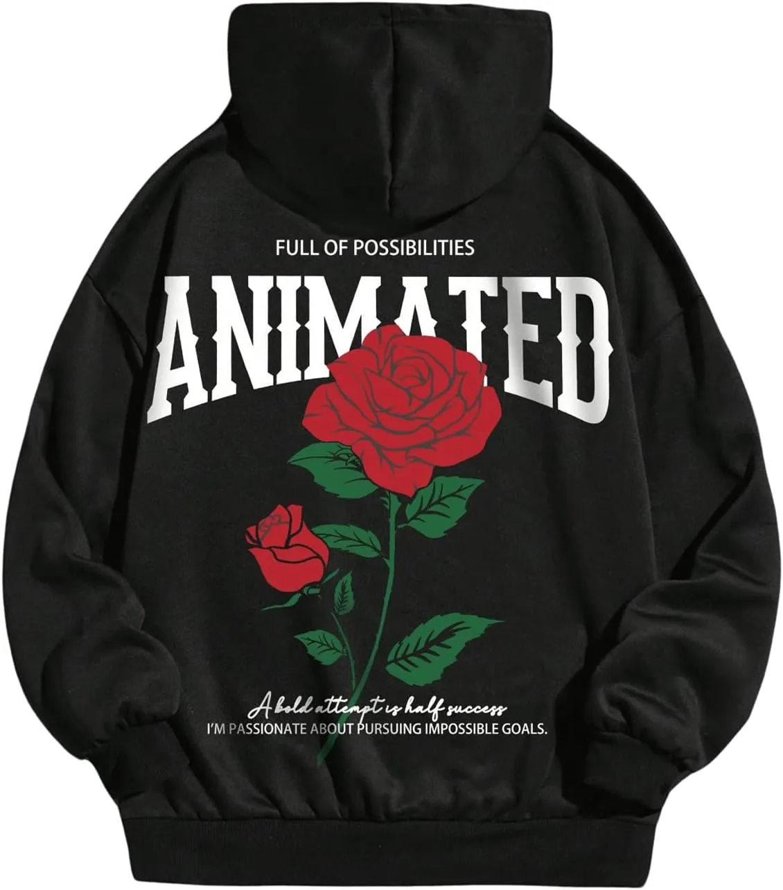 Floerns Boy's Floral Graphic Hoodie Fleece Long Sleeve Hooded Sweatshirts Fall Clothes