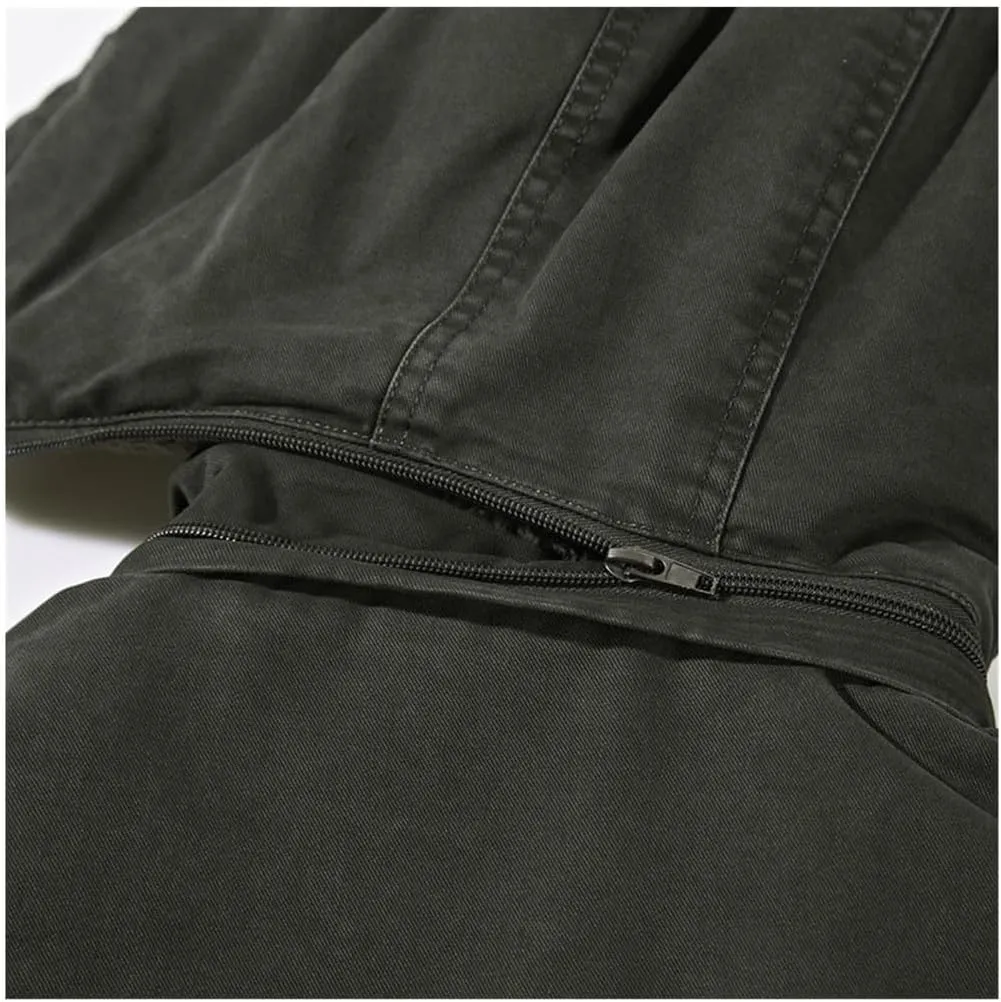 FULBHPRINT Men's Mid-Length Winter Jacket - Cotton-Padded Coat With Cotton Heating And Windproof Features Outwear