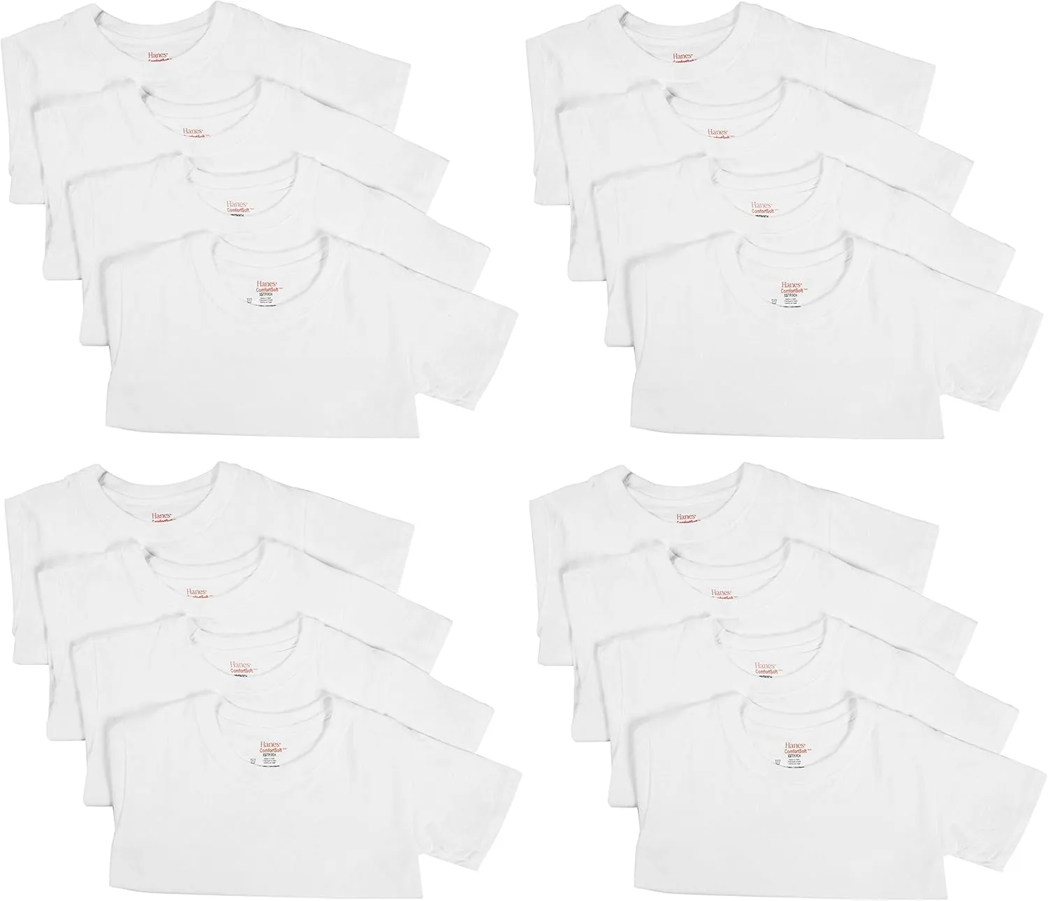 Hanes Boys EcoSmart Crewneck Undershirt 8-Pack