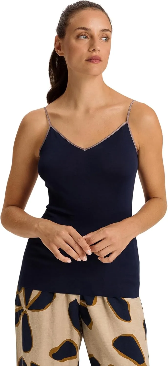 HANRO Women's Cotton Seamless Spaghetti Camisole