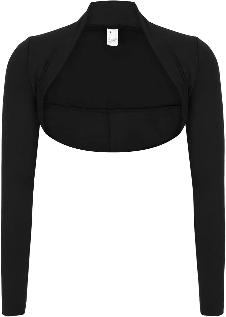 HDE Open Front Shrugs for Women Long Sleeve Bolero Cropped Cardigan Sweater S-4X