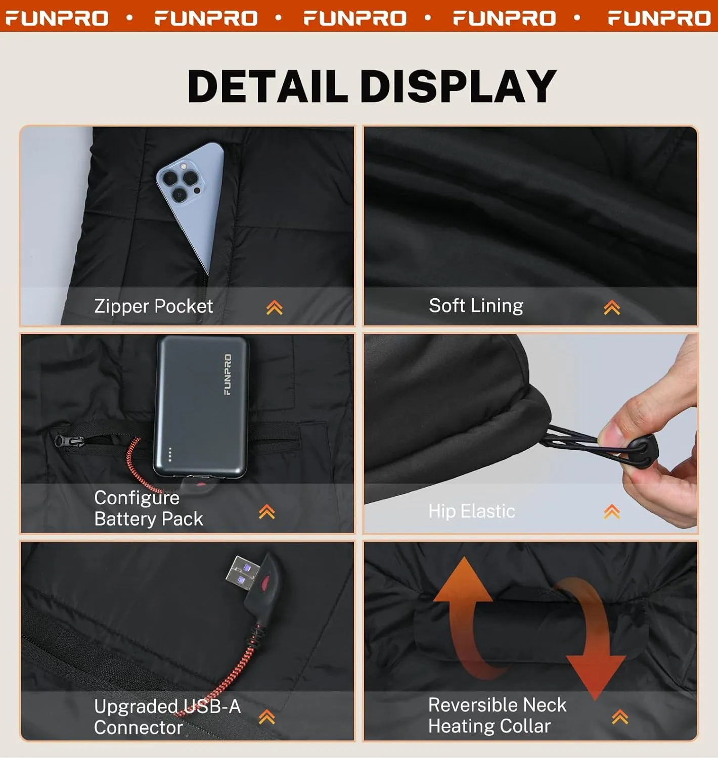 Heated Vest Women Men, Lightweight Heated Jacket, Lights-out Design, Windproof Electric Heating Vest Men Women