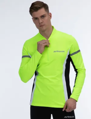 Herren Thermo Funktions Laufshirt Langarm Neon