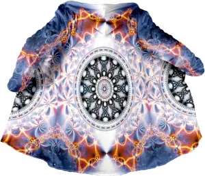 Hippie Psychedelic Colorful Trippy 3D Print Dream Cloak Thick Warm Hooded Men Overcoat Windproof Fleece Jacket