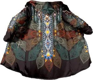 Hippie Psychedelic Colorful Trippy 3D Print Dream Cloak Thick Warm Hooded Men Overcoat Windproof Fleece Jacket