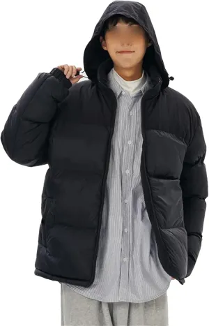 Hooded Jacket Men Winter Patchwork Windproof Coat Parkas Thick Warm Plus Size Cotton-Padded Windbreaker