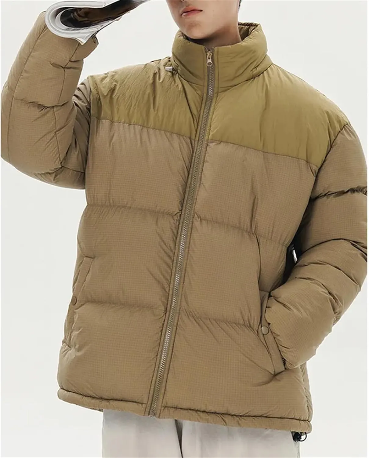Hooded Jacket Men Winter Patchwork Windproof Coat Parkas Thick Warm Plus Size Cotton-Padded Windbreaker