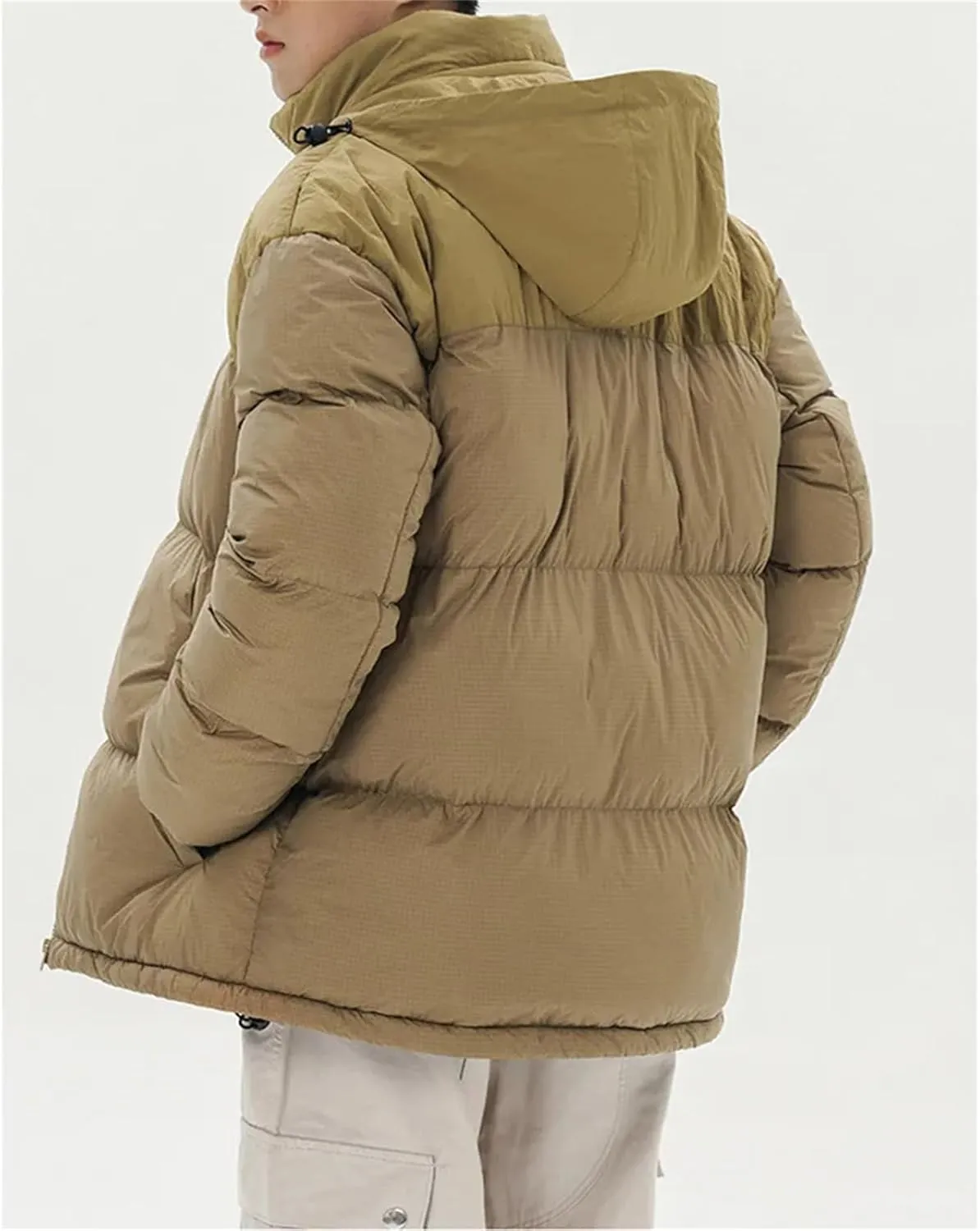 Hooded Jacket Men Winter Patchwork Windproof Coat Parkas Thick Warm Plus Size Cotton-Padded Windbreaker