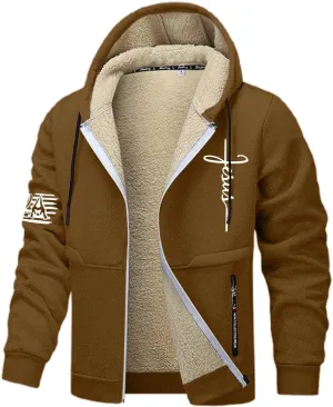 Hoodies for Men Heavyweight Fleece Lined Hoodie Thick Winter Pullover Warm Hooded Sweatshirt Thermal Windproof Jacket