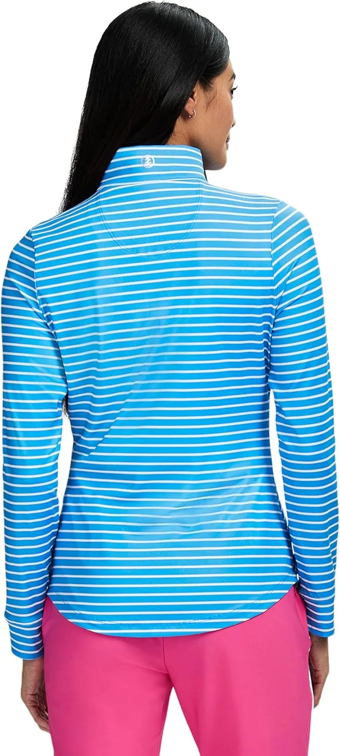 IZOD Women's 1/4 Zip Pullover Performance Stretch Long Sleeve Golf Running