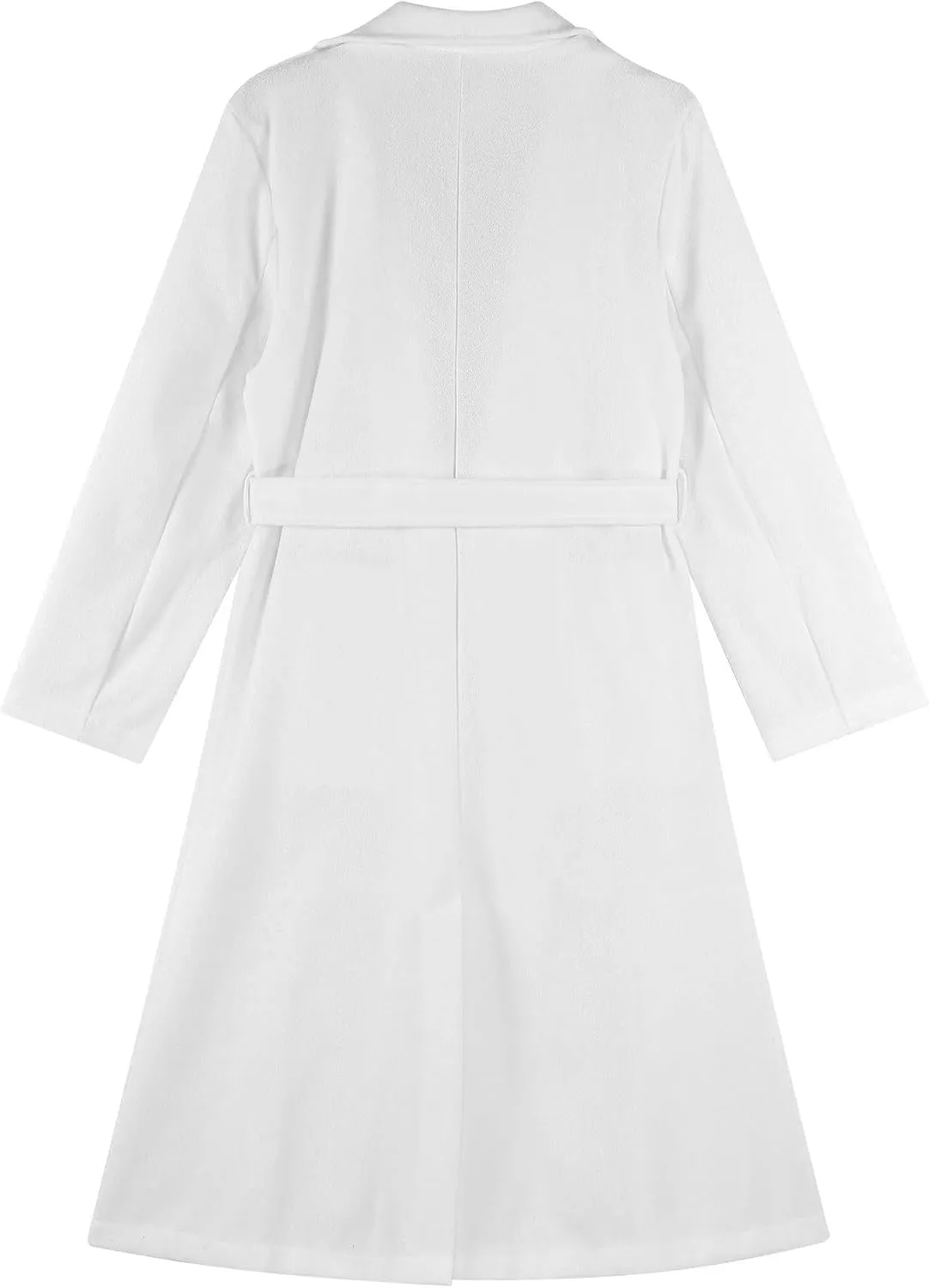JEATHA Womens Classic Long Trench Coat Lapel Collar Open Front Belted Peacoat Fall Winter Windproof Overcoat