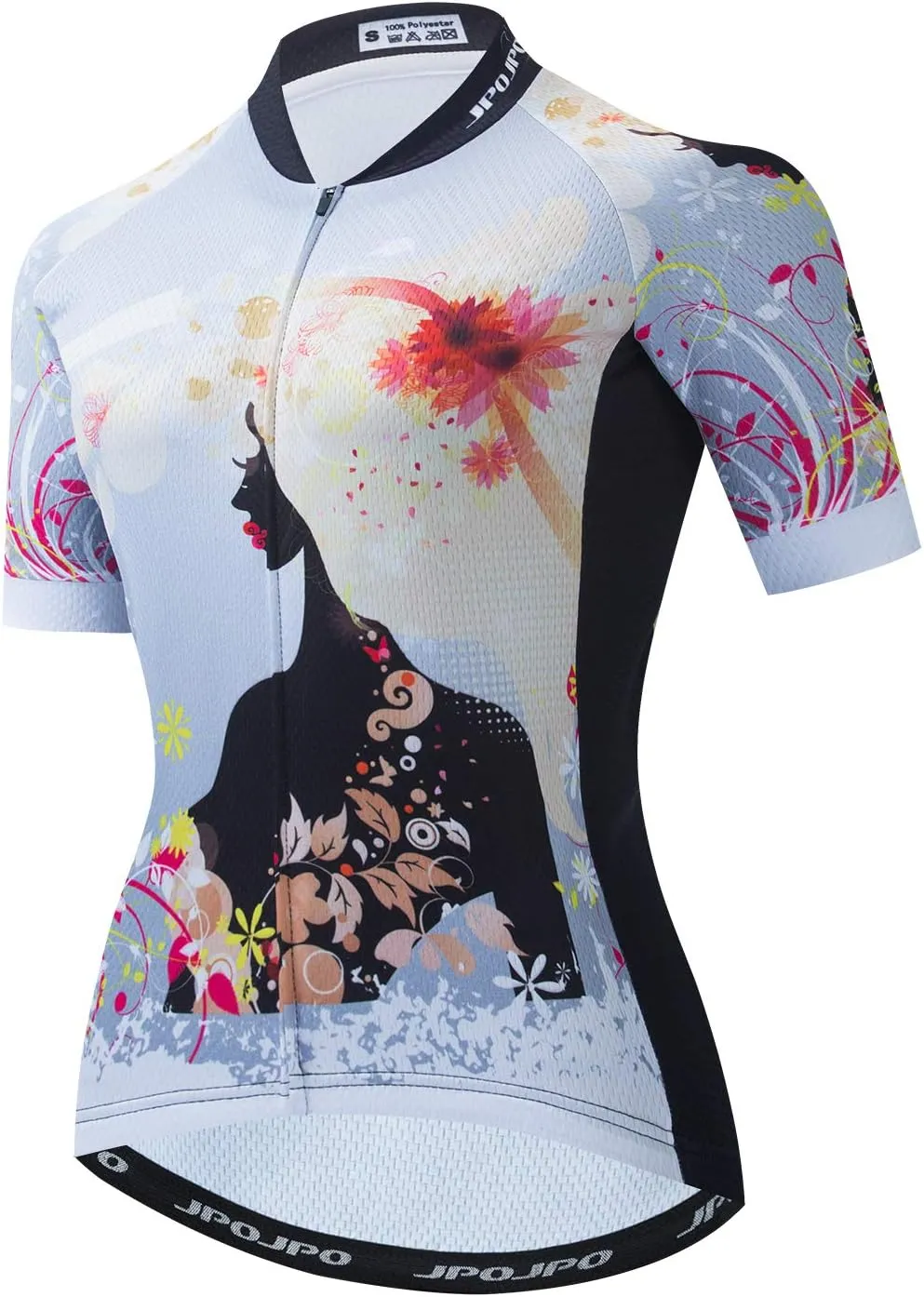 JPOJPO Women's Cycling Jersey Set Short Sleeve with 5D Padded Bike Shorts Breathable Quick-Dry Shirt 3-Pockets