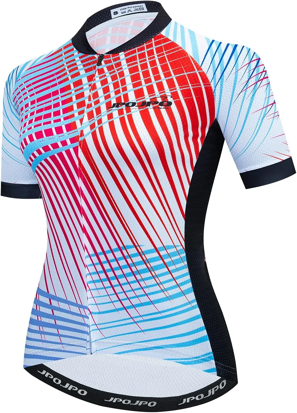 JPOJPO Women's Cycling Jersey Set Short Sleeve with 5D Padded Bike Shorts Breathable Quick-Dry Shirt 3-Pockets