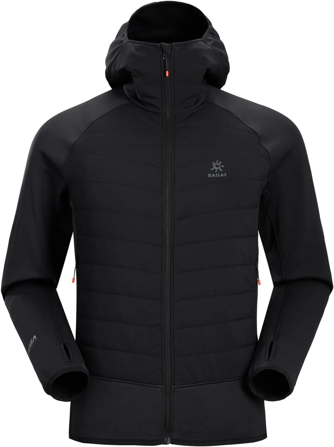 KAILAS Men's Puffer Winter Down Jacket Hooded Packable Lightweight Coat Windproof Jacket Hiking Ski Travel Primaloft Cotton