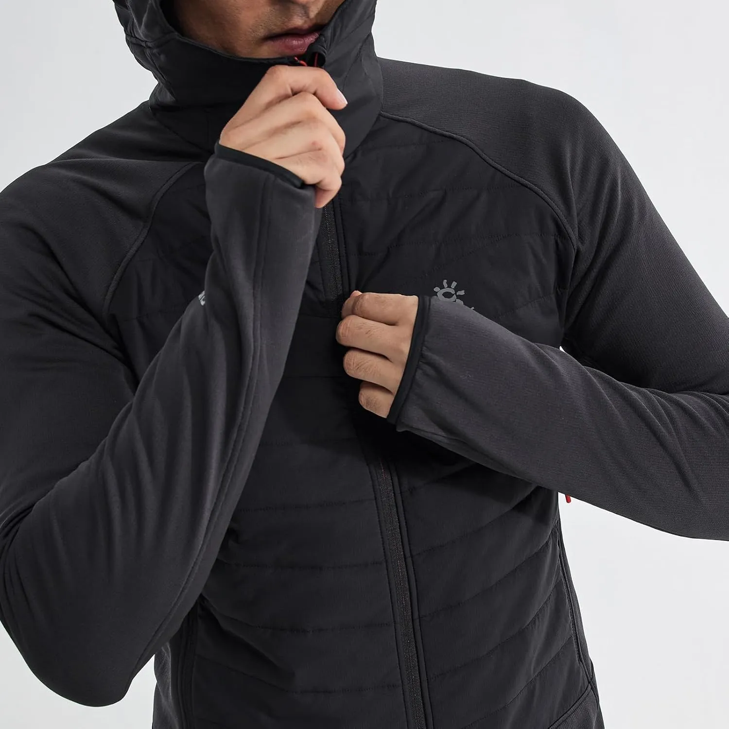 KAILAS Men's Puffer Winter Down Jacket Hooded Packable Lightweight Coat Windproof Jacket Hiking Ski Travel Primaloft Cotton