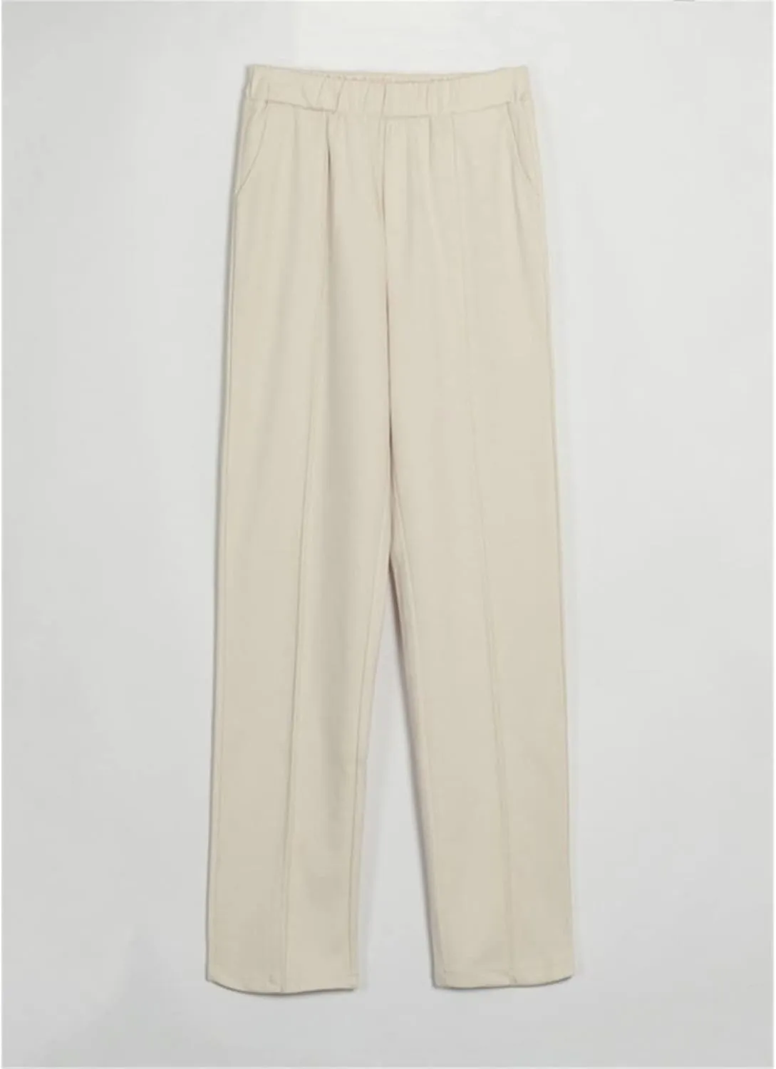 Kelsiop Women's Harem Pants Casual Elastic Waist Basic Pocket Office Trousers