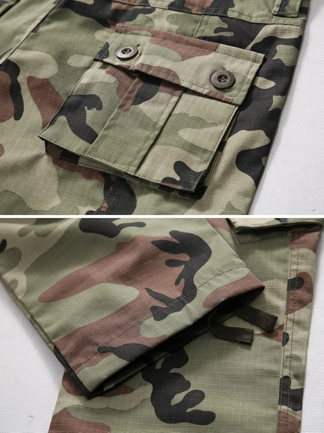 KOCTHOMY Mens Fleece Lined Hiking Pants,Winter Outdoor Thermal Casual Work Cargo Pants with Multi Pockets, No Belt.