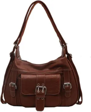 Ladies Soft Leather Single Shoulder Double Handbag