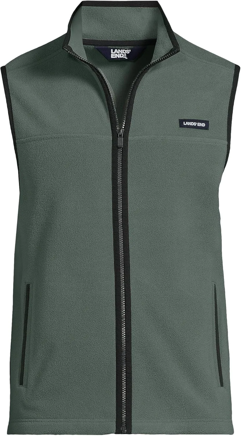Lands' End Men's Full Zip Fleece Vest
