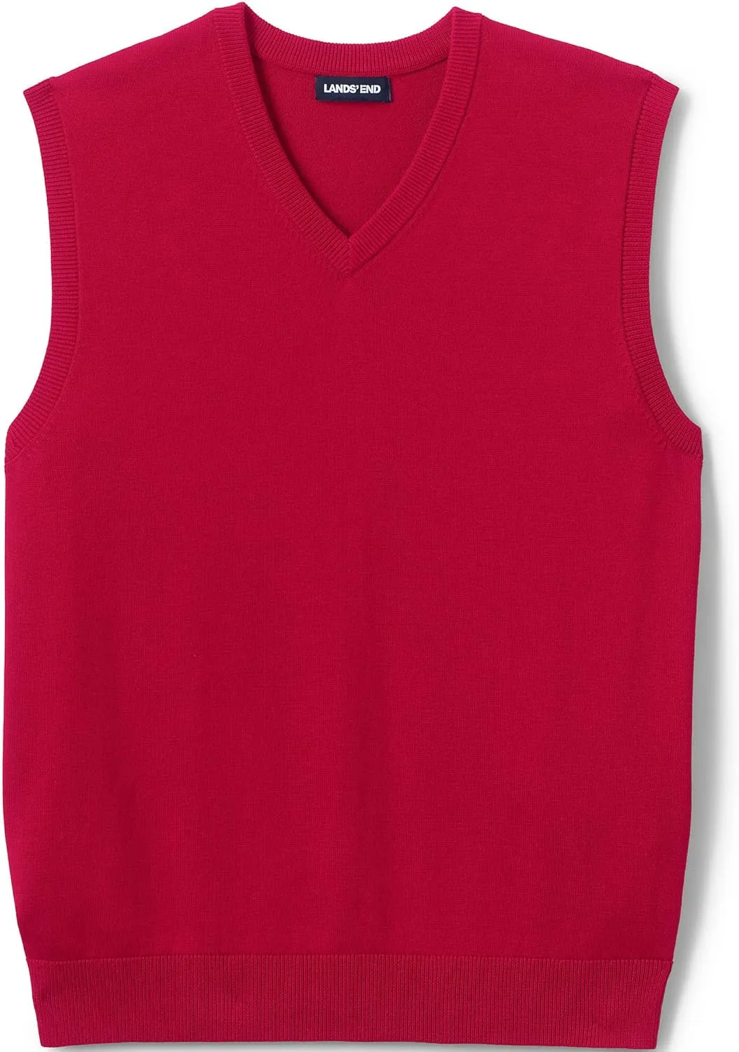 Lands' End School Uniform Men's Cotton Modal Fine Gauge Sweater Vest