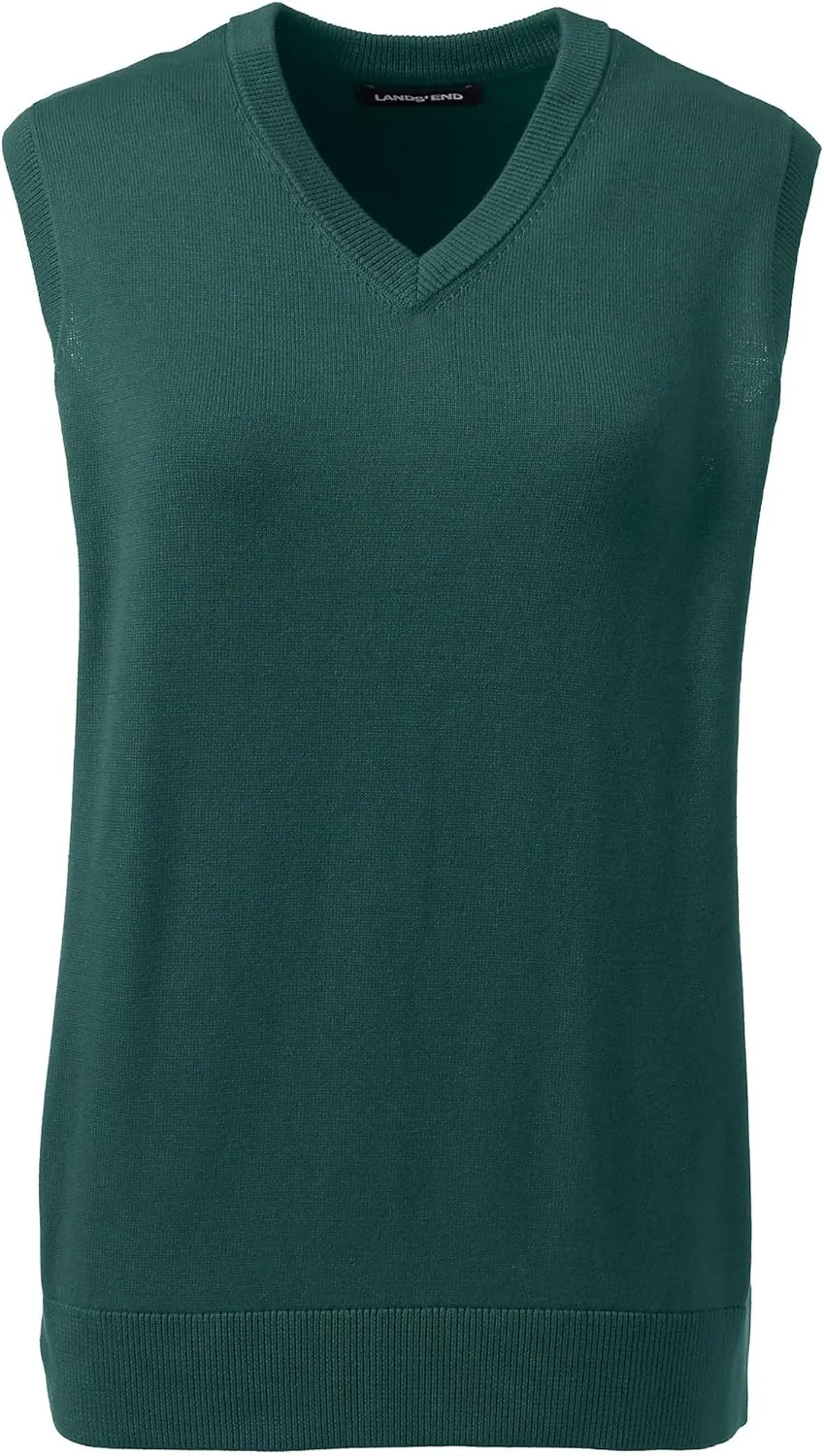 Lands' End School Uniform Women's Cotton Modal Fine Gauge Sweater Vest