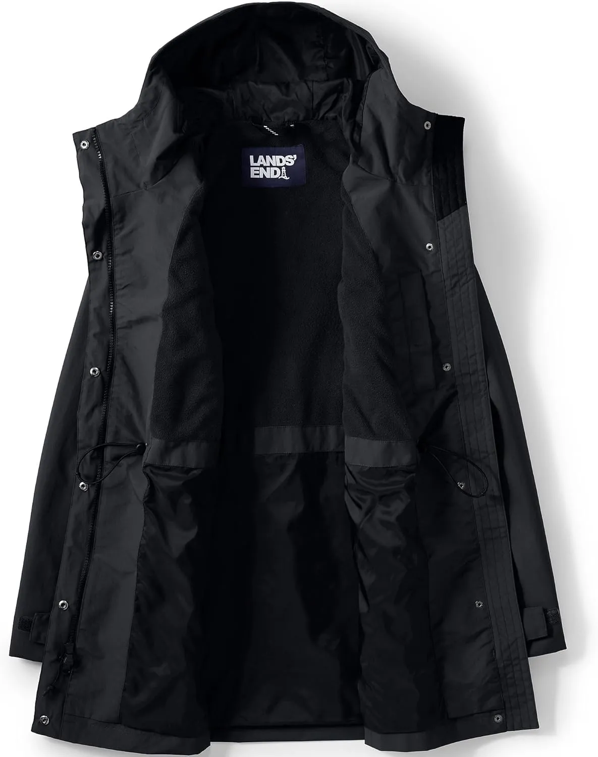 Lands' End Women's Squall Waterproof Hooded Raincoat