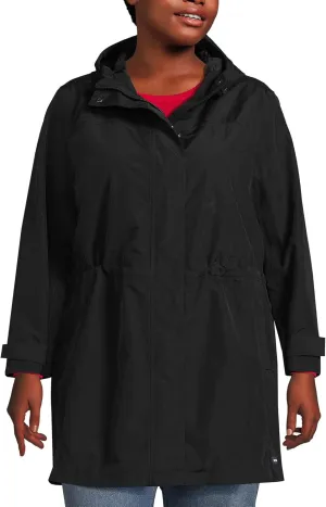 Lands' End Women's Squall Waterproof Hooded Raincoat