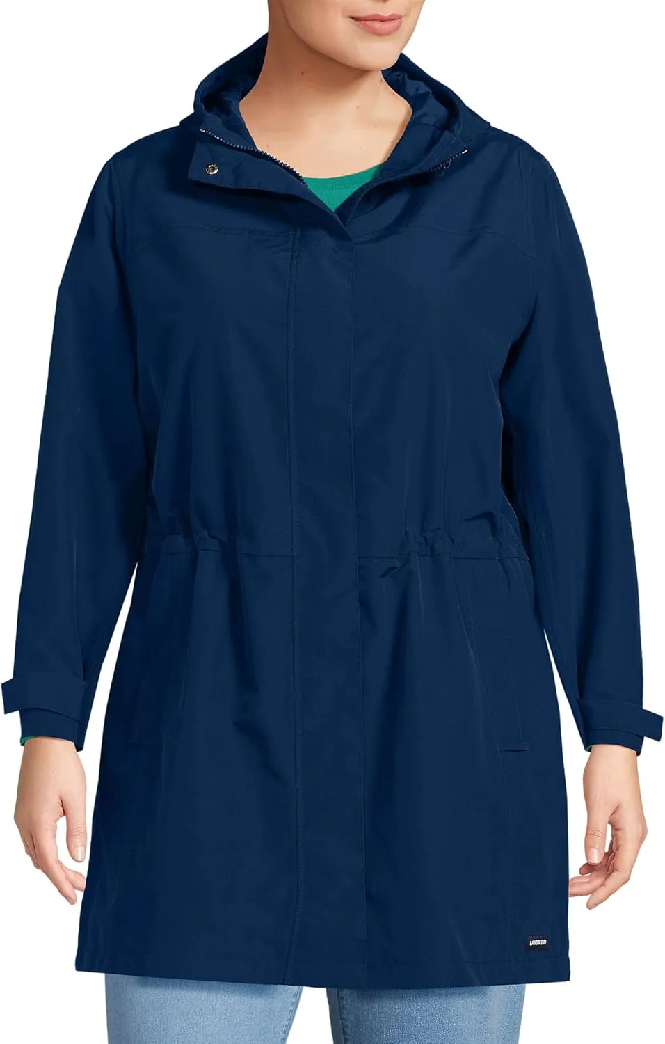 Lands' End Women's Squall Waterproof Hooded Raincoat