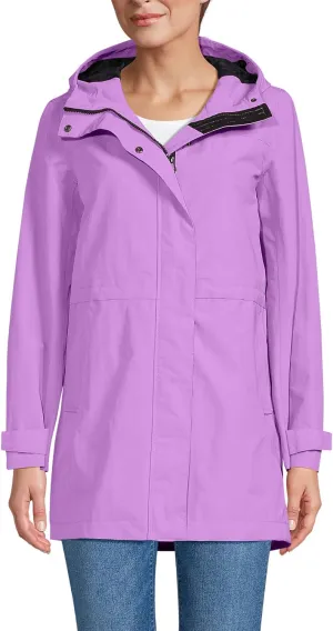 Lands' End Women's Squall Waterproof Hooded Raincoat