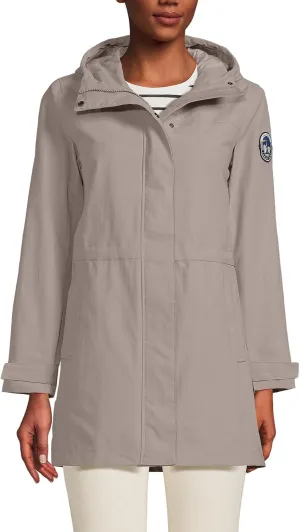 Lands' End Women's Squall Waterproof Hooded Raincoat