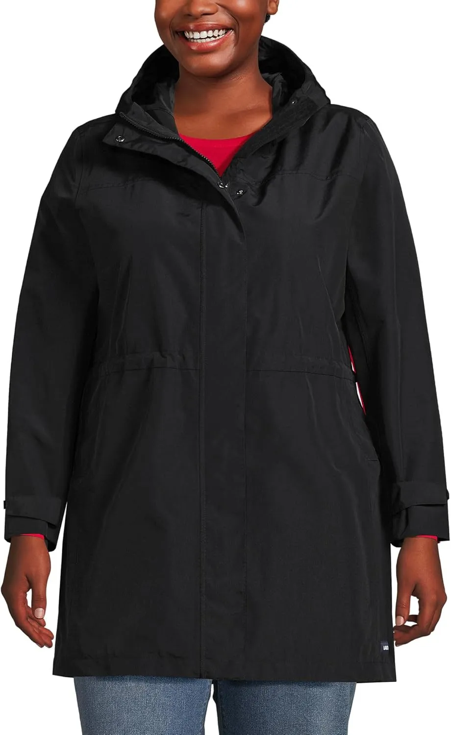 Lands' End Women's Squall Waterproof Hooded Raincoat