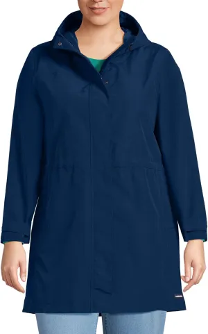 Lands' End Women's Squall Waterproof Hooded Raincoat