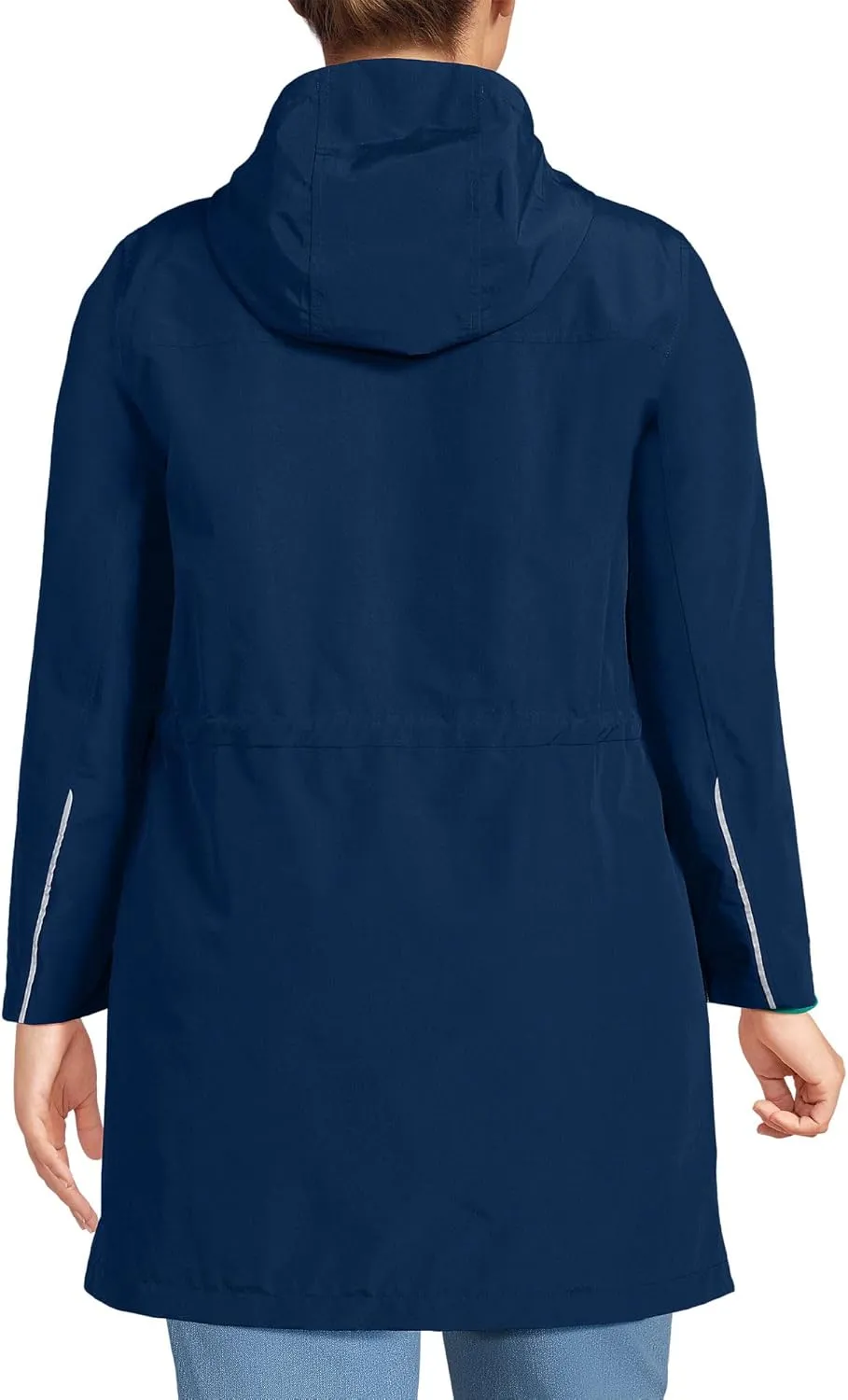 Lands' End Women's Squall Waterproof Hooded Raincoat