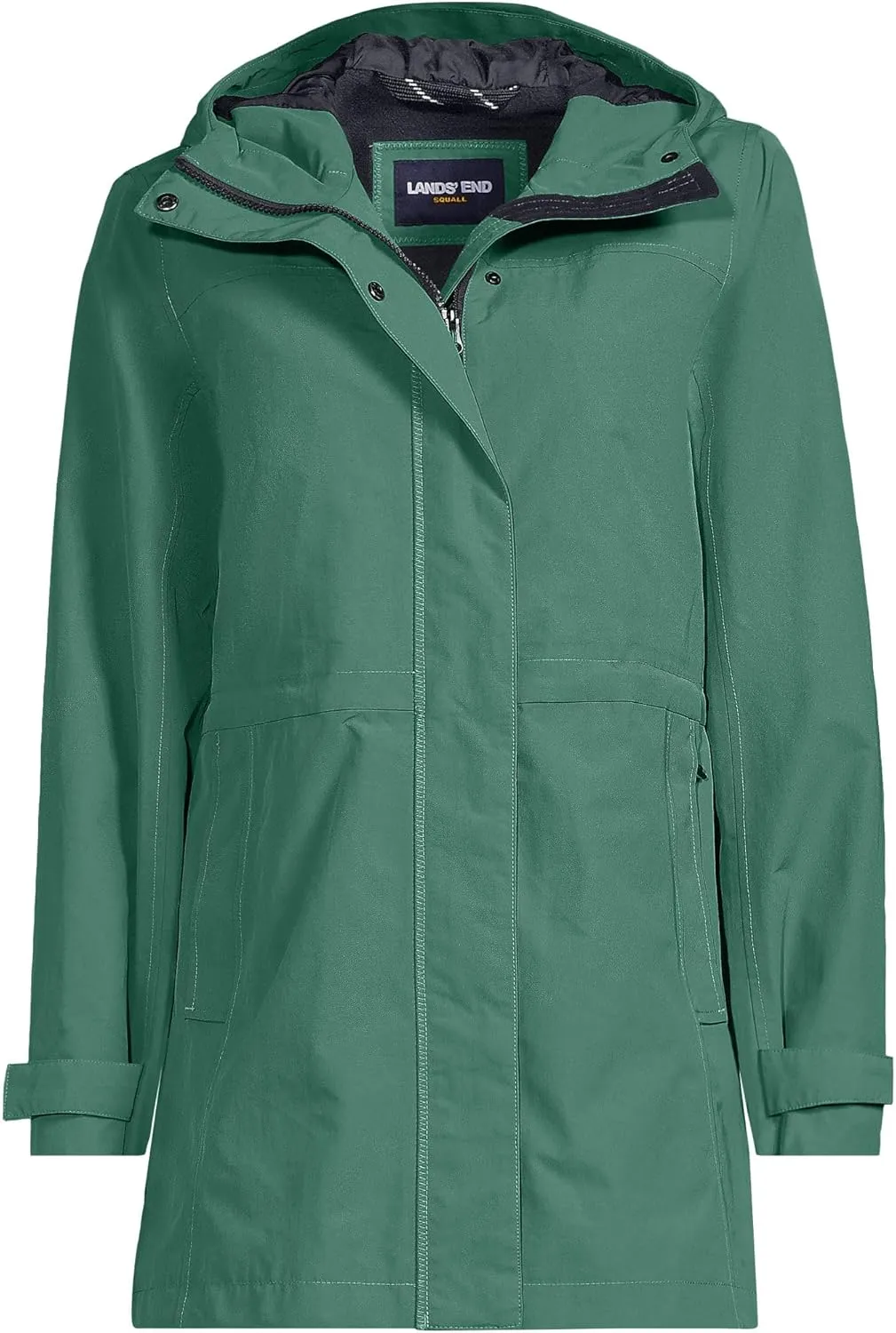 Lands' End Women's Squall Waterproof Hooded Raincoat