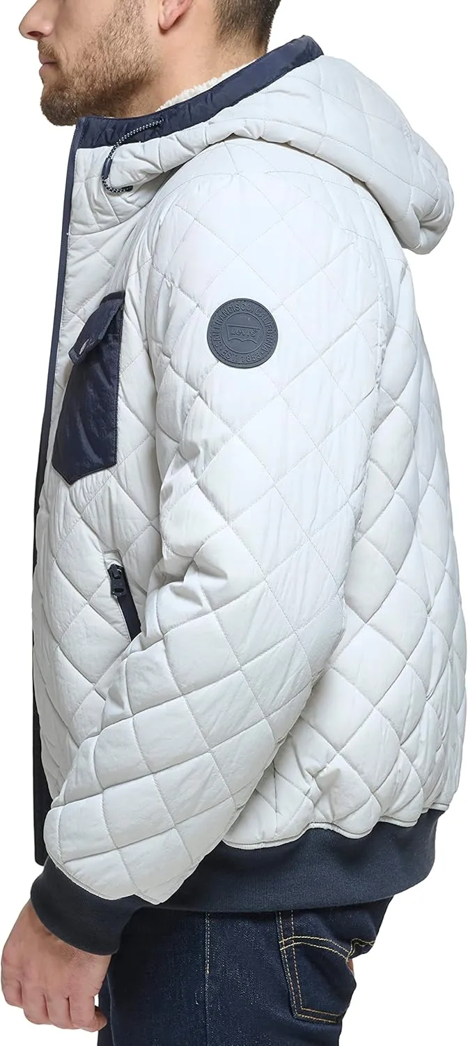 Levi's Men's Diamond Quilted Sherpa Lined Bomber Jacket