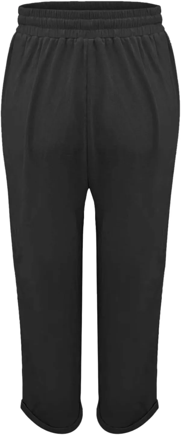 Linen Pants for Women Summer Drawstring Waist Wide Leg Pants Casual Elastic Waist Pants Beach Trousers Outfits