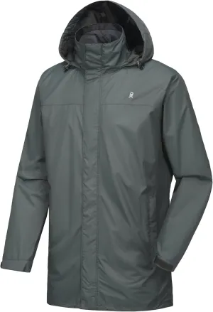 Little Donkey Andy Men's Waterproof Rain Jacket Outdoor Lightweight Rain Shell Coat for Hiking,Golf,Travel