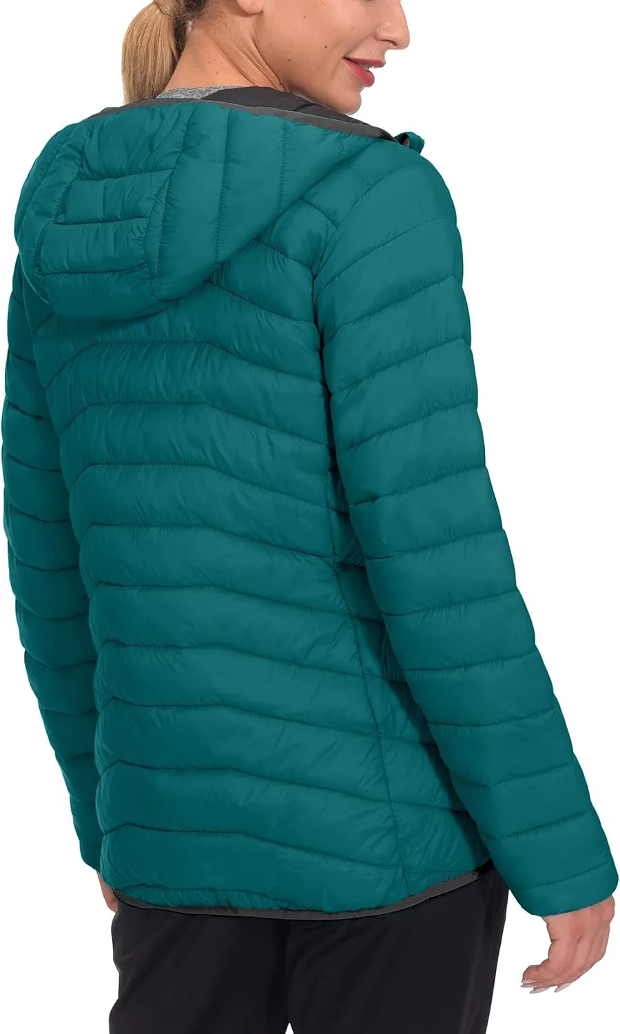 Little Donkey Andy Women's Packable Lightweight Puffer Jacket Hooded Windproof Winter Coat with Recycled Insulation