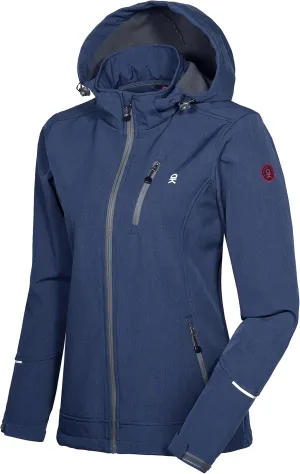 Little Donkey Andy Women's Softshell Jacket Ski Jacket with Removable Hood, Fleece Lined