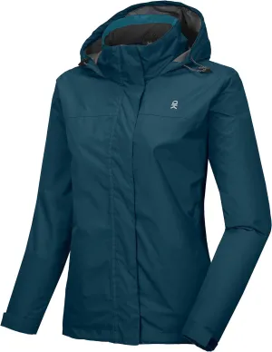 Little Donkey Andy Womens Waterproof Rain Jacket Lightweight Outdoor Windbreaker Rain Coat Shell for Hiking, Travel