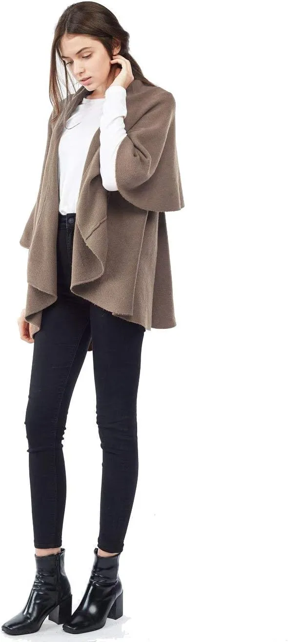 Look By M Women's Basic Shawl Vest