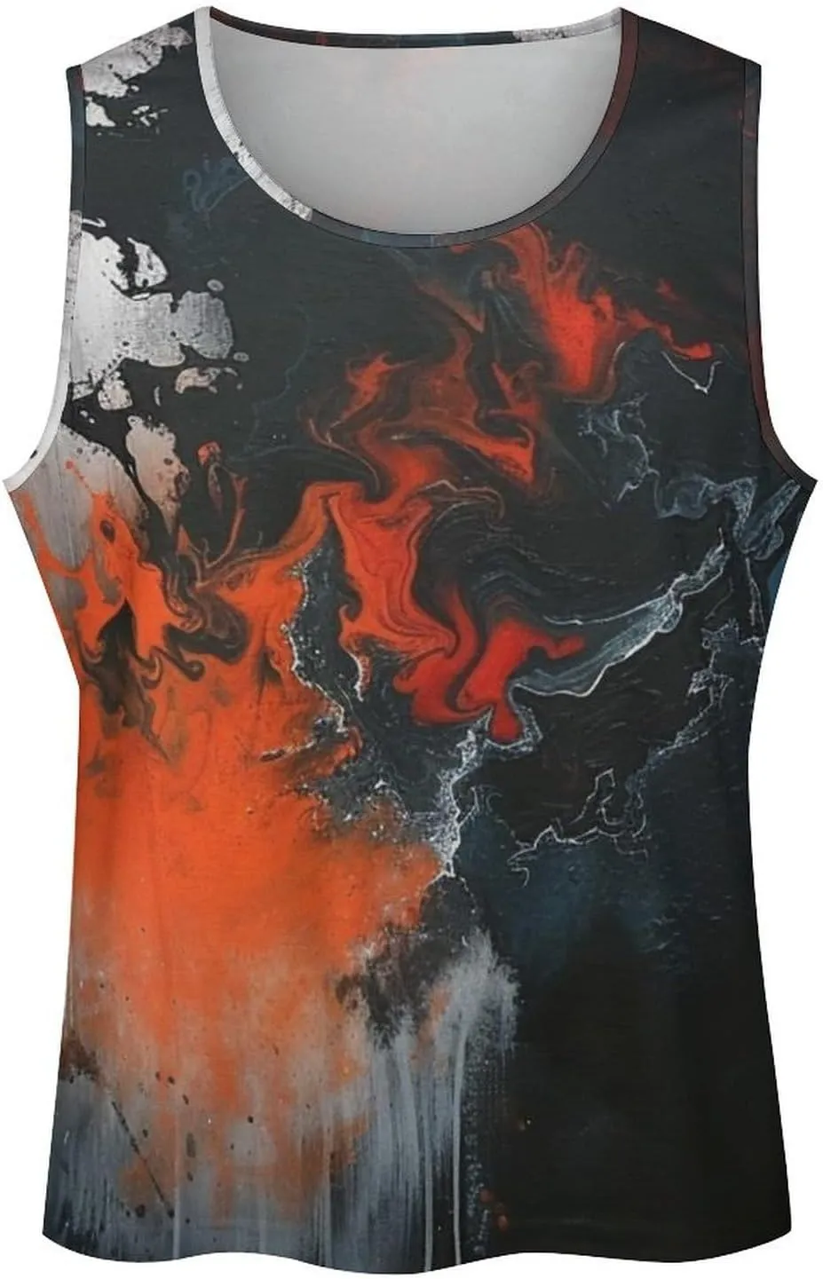 MARSVOVO Graphic Tank Tops for Men Summer 2024 Vintage Graffiti Casual Breathable Quick-Dry Muscle Soft Underwear