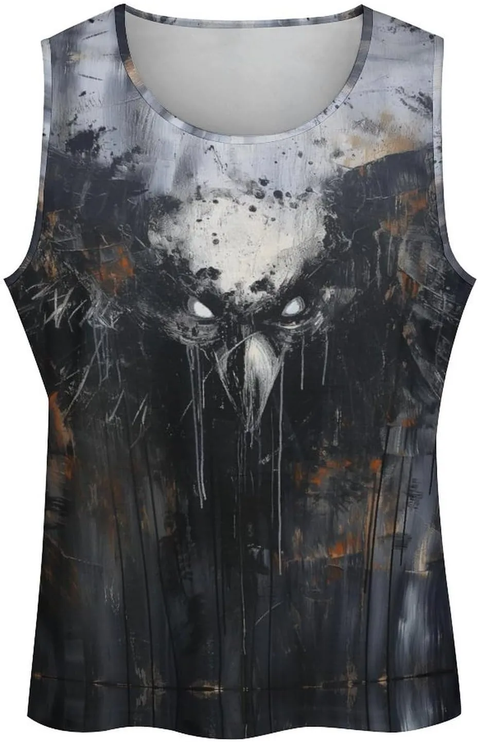 MARSVOVO Graphic Tank Tops for Men Summer 2024 Vintage Graffiti Casual Breathable Quick-Dry Muscle Soft Underwear