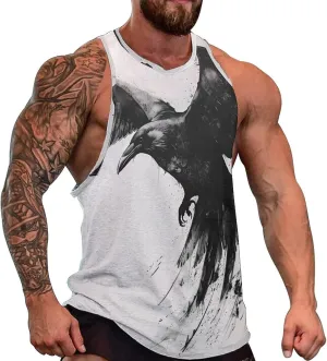 MARSVOVO Workout Tank Tops for Men Animal Graphic Casual Sleeveless Breathable Quick-Dry Muscle Vest Fashion Summer 2024