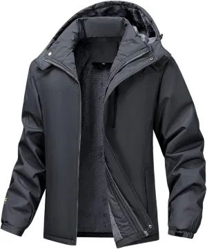 Men Jacket Casual Thicken Warm Cotton Padded Jacket Mens Fashion Hooded Outdoor Windproof Coat Parkas Plus Size Waterproof