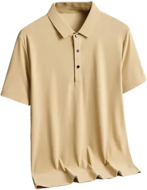 Men Quick Dry Short Sleeve T-Shirts Breathable Cool Ice Silk Polo Shirt Quick Dry Fit Sports Tee