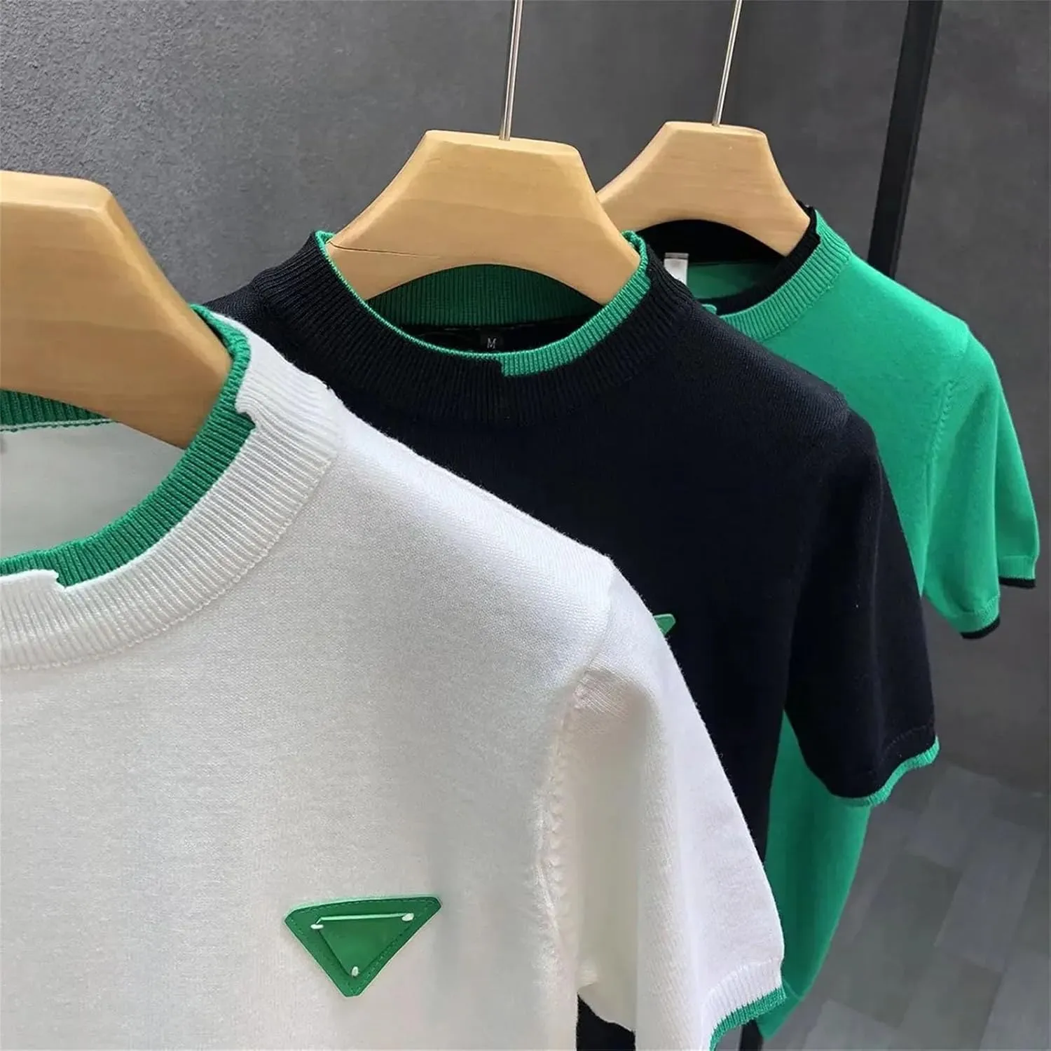 Men's Ice Silk Crew Neck T-Shirt, Slim Fit Half Sleeve Layering Top
