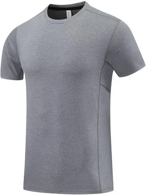 Men's Quick Dry Workout Running T-Shirt Short Sleeve Crewneck Moisture Wicking Athletic Gym Tee Tops