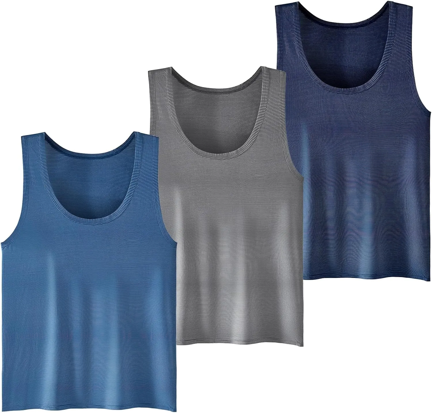 Men's Tank Top A-Shirts, Sleeveless Crewneck Undershirts, Tight Fit, Ultra Soft