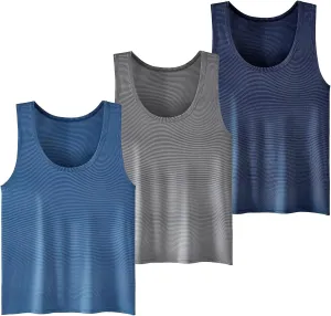 Men's Tank Top A-Shirts, Sleeveless Crewneck Undershirts, Tight Fit, Ultra Soft